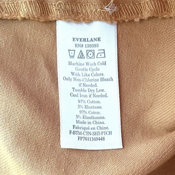 EVERLANE Women’s The Patch Pockets Shorts High Rise Apricot Orange - Picture 5 of 10